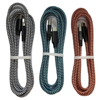 Haute qualité 2 3 4 5 Pack USB Type C câble Nylon tressé charge rapide 3A pour téléphone portable et appareil photo