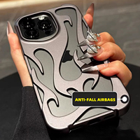 Coque de téléphone portable en métal plaqué 3D pour iPhone 16 pro max 15 14 plus 13 12 11 coque arrière en TPU