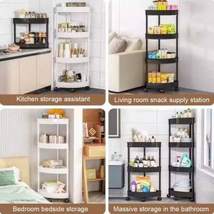 رف تخزين 3/طبقات رف تخزين بعربة متدحرجة رف تخزين بزاوية حمام مثلث رف أرضي قائم بقصة StorageRacks - Product Image 5