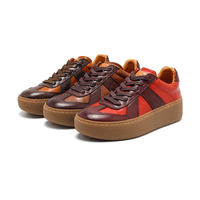 Chaussures plates à plateforme bicolores pour femmes