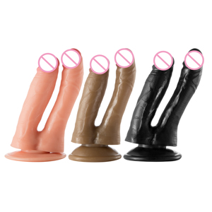 Dildo Realistis Ultra-Lembut Dua Sisi untuk Pemula dengan Alas Hisap Berlekuk untuk Bermain Tanpa Tangan, Dildo Fleksibel untuk Gay - Product Image 2