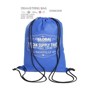 Nhà Máy Giá Tùy Chỉnh Không Dệt Vải Dây Kéo Túi Có Thể Gập Lại Swag Túi Dây Không Thấm Nước Túi Moq 100Pcs Cho Siêu Thị - Product Image 1