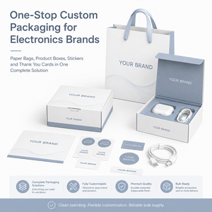 Set di Imballaggio per Elettronica con Sacchetto di <span class=keywords><strong>Carta</strong></span> Premium Morbida al Tatto <span class=keywords><strong>e</strong></span> Scatola Rigida in Cartone con Buste Personalizzate - Product Image 5