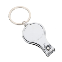 Pince à ongles trois en un en métal porte-clés coupe-ongles ouvre-bouteille porte-clés LOGO personnalisé ciseaux coupe-ongle