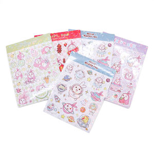 Feuilles d'autocollants imperméables en vinyle PVC pailleté pour planificateur impression personnalisée fournisseurs d'autocollants coupe baiser <span class=keywords><strong>mignon</strong></span> - Product Image 3