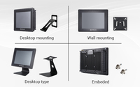 PC industriel tout-en-un à écran tactile 10.4 15 15.6 21.5'' IP65 PCAP LPC sans ventilateur I3 I5 I7 11e génération Windows Linux