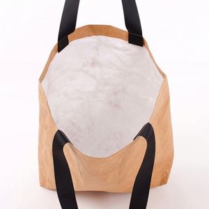 Sacs en papier brun simples Emballage alimentaire à emporter Sac de shopping Sac en papier kraft avec design personnalisé Prix bas avec poignée - Product Image 4