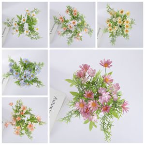 คาลลาฟลอรัลช่อดอกเดซี่ประดิษฐ์สีขาวสีชมพูสีเหลืองสีฟ้าตกแต่งงานแต่งงานตกแต่งบ้าน MW66895 - Product Image 3