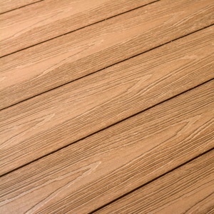 XF-A002 không thấm nước bền chống trượt tổng hợp tếch <span class=keywords><strong>decking</strong></span> Panels công viên lấy cảm hứng chải gỗ nhựa rắn cho sàn ngoài trời - Product Image 2