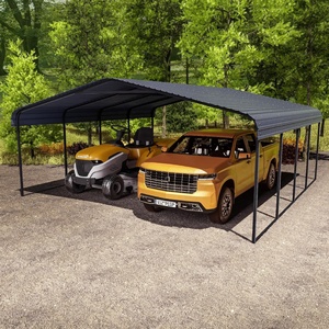 Abri <span class=keywords><strong>de</strong></span> voiture et <span class=keywords><strong>de</strong></span> camping-car portable en acier robuste moderne 20x20, garage pour voiture, revêtement en poudre - Product Image 1