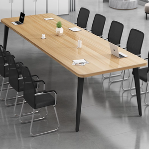 Table de conférence moderne simple extensible en bois massif pour usage commercial pour 16 à 20 personnes - Product Image 5