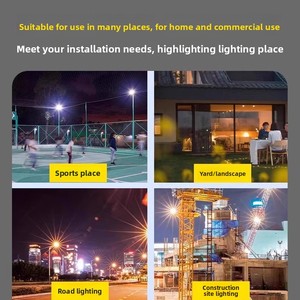 2025 mới ngoài trời Vườn nông thôn hộ gia đình không thấm nước trong nhà LED chiếu sáng đường phố năng lượng mặt trời ánh sáng - Product Image 4