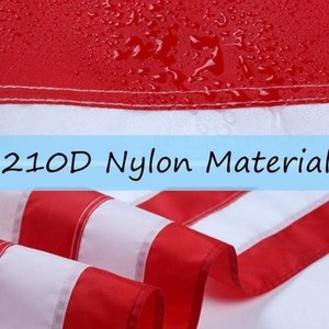 Drapeau américain brodé rectangulaire en tissu Oxford, bannière en nylon à étoiles et rayures, plusieurs tailles - Product Image 4