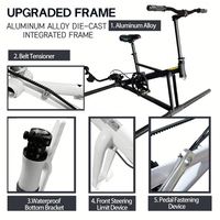 Vélo aquatique à pédales à pontons plats 1 personne, cadre en aluminium avec tapis flottant avant, faible résistance, pliable, pour complexe hôtelier, de Chine Lumark