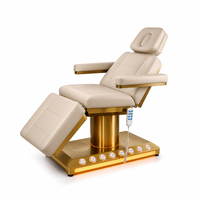 Lit de traitement électrique à 4 moteurs, inclinaison réglable de 0 à 180°, hauteur ajustable, lit de salon de beauté, lit de spa, lit facial, microblading, tatouage, dentaire