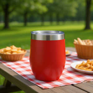 OEM 12 Oz Wine Tumbler Stainless Steel 304 Double Wall Vacuum Insulated 6-12hr Thermal Insulation BPA Free Lid Party Outdoor - Product Image 2