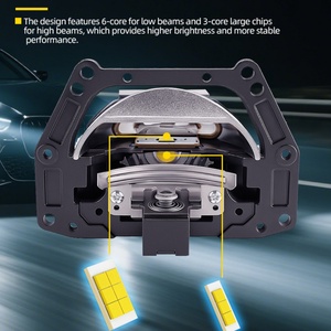 Sanvi LK8 Lentille de phare automobile 3,0 pouces 58W 12V Nouveau 6000K Super Lumineux 6000 lm LED Feux de croisement/phares de route Universel pour voiture - Product Image 4