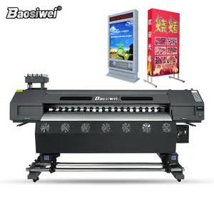बाओसीवेई 1.8 मीटर इको-विलायक प्रिंटर स्वचालित प्रिंट करने के लिए विनाइल स्टिकर बड़े प्रारूप मुद्रण मशीन i3200 डिजिटल प्रिंटर