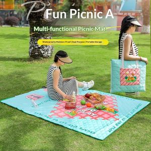 Outdoor Portable Two-In-One <b>Backpack</b> Picnic Wholesale Folding Thickened Moisture-Proof Beach Camping Mat - Product Image 2
