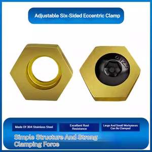 Serre-joints excentriques hexagonaux Ok <span class=keywords><strong>Vis</strong></span> M4 M5 M6 <span class=keywords><strong>M8</strong></span> M10 M12 M16 en acier inoxydable avec écrou pour maintien de pièce fileté - Product Image 4