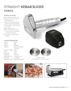 GOOPIKK 80w Coupe-viande électrique commercial professionnel pour gyros, shawarma et doner kebab avec 2 lames en acier inoxydable - Product Image 6