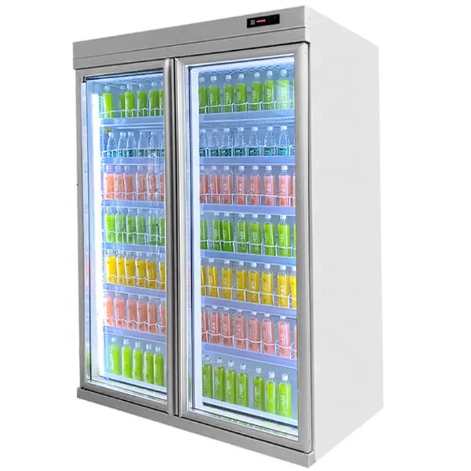 ตู้เย็นเบียร์เชิงพาณิชย์เย็นประตูกระจกเครื่องดื่มตู้เย็นซูเปอร์มาร์เก็ตตู้เย็นโรงงานขาย