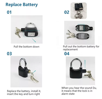 110db, sécurité antivol, moteur étanche, serrure de vélo, sirène, cadenas de sécurité, serrure d'alarme de porte