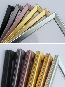 Cao cấp hiện đại mờ đánh bóng bàn chải hợp kim Hồ sơ hình ảnh hình ảnh kính gương Anodized nhôm khung gương cho trang trí - Product Image 2