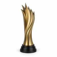 Trophée en métal Wicket avec design pyramidal en spirale bronze, gravé, récompense sportive personnalisée pour les cadeaux de salon professionnel