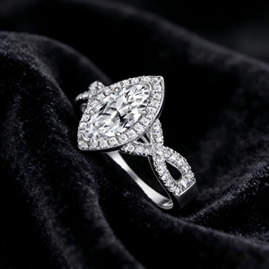Classic Halo <b>Ring</b> Marquise Cut 1ct Rhodium Plated <b>Thick</b> 18K Gold Plated 925 Sterling Silver Engagement Wedding <b>Ring</b> - Product Image 6