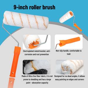 Rodillo <span class=keywords><strong>de</strong></span> pintura amarillo <span class=keywords><strong>de</strong></span> 9 pulgadas con rayas, rodillo <span class=keywords><strong>de</strong></span> <span class=keywords><strong>pared</strong></span> extensible, pincel <span class=keywords><strong>para</strong></span> dibujar - Product Image 2