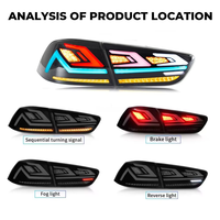 Lancer 2008-2018 RGB Voiture Feux de brouillard automatiques DRL Feux de freinage Clignotants Plug and Play Accessoires automobiles pour Mitsubishi