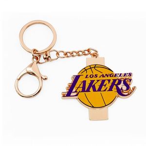 Custom Hard Enamel Keychain Metal Keychain Design Basketball Keyring - Product Image 1