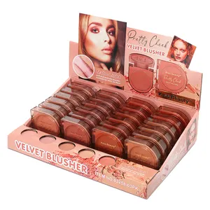 New Hot Velvet Mattes Blush Amazing Blushes To Create A Natural Dewy Sun To Face Powder Blush 5 Colors In 1 Display Face Blusher