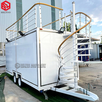 Belyoo Prix d'usine Remorque alimentaire extérieure mobile à deux étages pour restaurant mobile entièrement équipé à deux étages