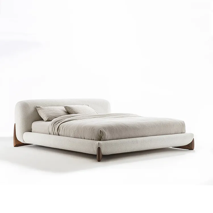 Lit en bois de style minimaliste de haute qualité usine OEM hôtel commercial ensemble de chambre à coucher moderne meubles