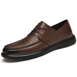 Chaussures habillées en cuir légères pour hommes – Nouvelle collection printemps-hiver – Douces, respirantes et antidérapantes avec semelle en caoutchouc amortissante - Product Image 6