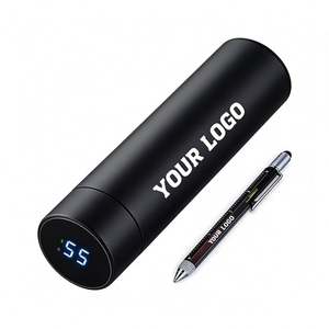 Thermos à affichage numérique LED avec logo personnalisé, bouteille d'eau intelligente en acier inoxydable de 500 ml pour cadeaux promotionnels d'entreprise - Product Image 1