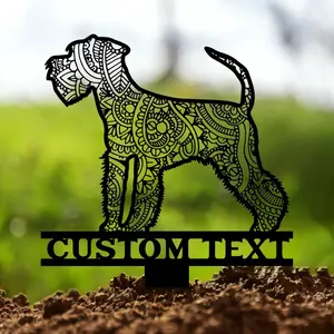 Custom Garden Decor Miniature Schnauzer Yard Art Outdoor Decor Schnauzer Sign Pet Grave Decor