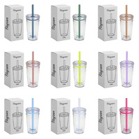 Bouteille d'eau portable 450 ml en Tritan sans BPA, écologique, réutilisable, anti-fuite, avec paille, personnalisable, idéale comme cadeau promotionnel
