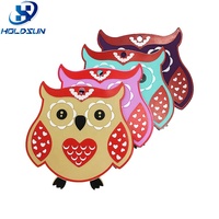 Sous-plat en silicone flexible motif hibou, design américain mignon, résistant à la chaleur, léger, couleur personnalisée, pour la maison