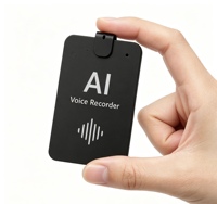 Microphone à conduction osseuse OEM/ODM SDK Enregistreur vocal IA Carte aimants MagSafe VPU/Microphone de contact 64 Go 128 Go 256 Go BLE/Wifi AEC