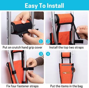 Échantillon gratuit Canne de marche pliable légère pour adultes Confortable Caoutchouc noir Ajustable Béquilles de bras Aide à la mobilité Pour sac - Product Image 4