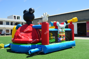 Belle Amusement En Plein Air <span class=keywords><strong>Mickey</strong></span> Parc Château Gonflable Gonflable Enfants Cavalier Air Sautant Rebond Maison Gonflable Fun City Châteaux - Product Image 5