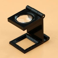 Loupe pliante en plastique BJ14110 8X avec tissu gradué pour tester le tissu, le lin, l'impression et le plastique