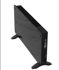 Máy sưởi đối lưu điện 2000W điều khiển kỹ thuật số WiFi, có bánh xe di động dễ lắp đặt, tấm kính đen, dùng cho sân hiên - Product Image 2