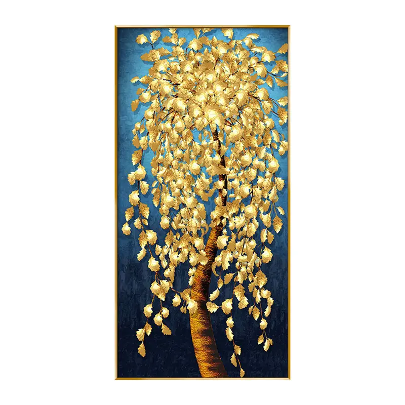 Фэн-шуй, украшение для крыльца Fortune Tree, фарфоровая Хрустальная живопись, Современные художественные принты, картины