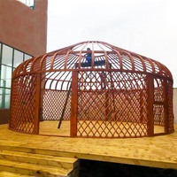 Sinoyurt Personnalisé Hiver En Bois Yourte Maison Énorme 8m Extérieure Yourte Mongole Pour 3-5 Personnes
