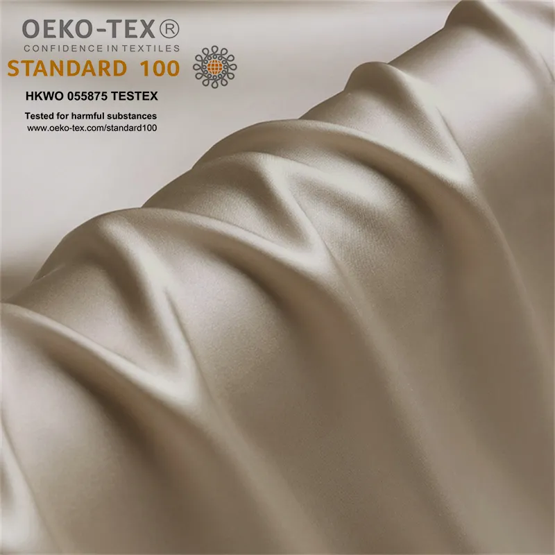 OEKO-TEX-100 Luxury Silk Grade 6A Pure Silk Thick 16/19/22/25MM Satin Solid Color 100% Natural Mulberry Silk Fabric