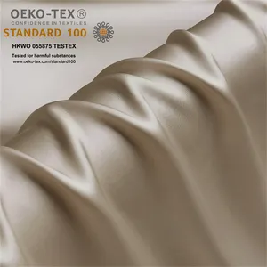 OEKO-TEX-100 럭셔리 실크 학년 6A 순수 실크 두꺼운 16/19/22/25MM 새틴 솔리드 컬러 100% 천연 뽕나무 실크 패브릭